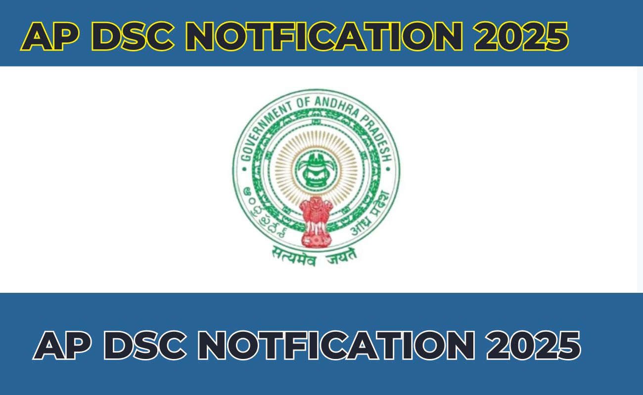 AP DSC Notification 2025 Apply Online Begins @apdsc.apcfss.in