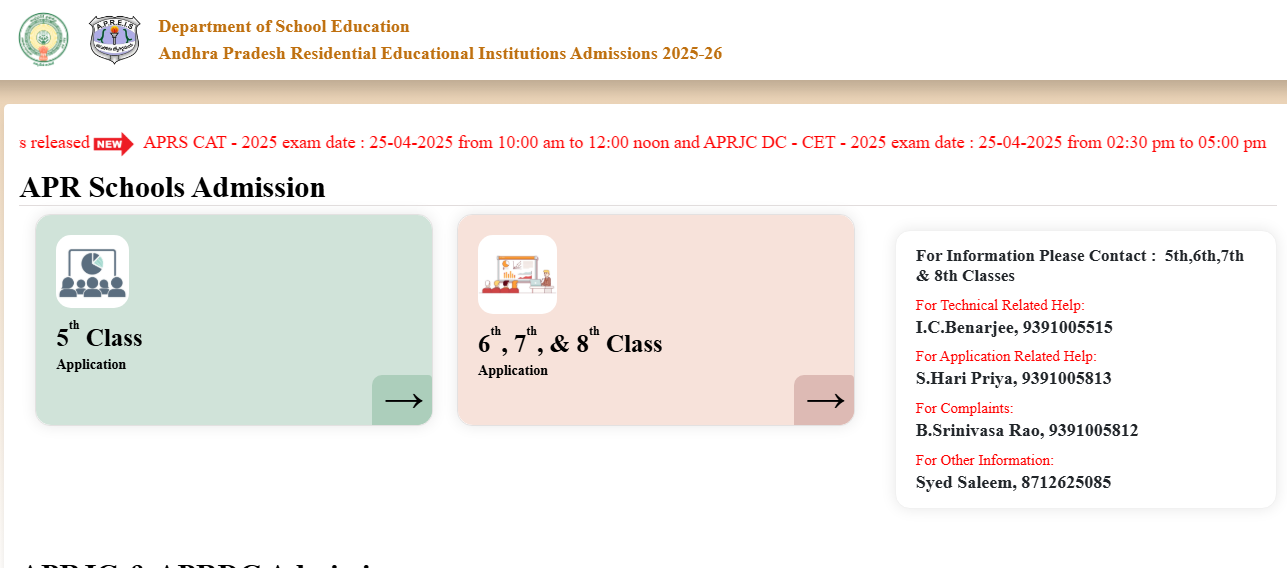 Download APRJC CET 2025 Hall Ticket – Admit Card Available Now at aprs.apcfss.in
